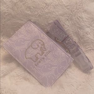 Purple Ivory Ella ID Lanyard